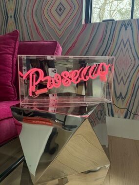 Neon 'Prosecco' Acrylic Sign - Hot Pink